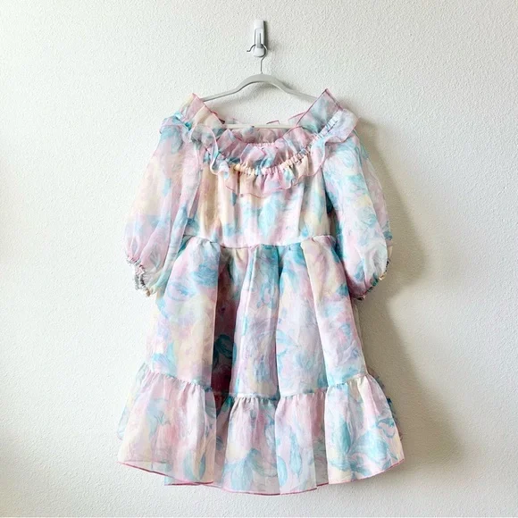 Selkie Stepmom Cherub Mini Dress in Pastel Pink Blue Size 2X - Picture 4 of 10